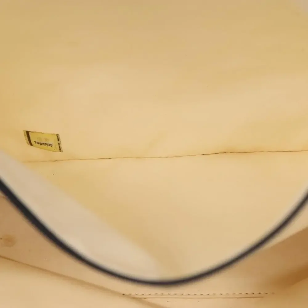 Chanel Canvas Bysy Line Tote Bag White
